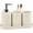 Travertine Beige, variant on Bathroom Accessory Set,4 Piece Bathroom Decor Accessories Sets with Lotion Soap Dispenser,Toothbrush Holder,Bathroom Tumbler,Soap Dish for Bathroom Vanity Countertop Accessories,Beige