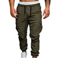 thumbnail image 3 of Vetsdori Mens Cargo Pants Breathable Drawstring Zipper Pocket Gifts for Men Sport Travel Elastic Waist Pantalones Trousers for Men Casual, 3 of 6
