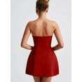 thumbnail image 4 of Robe Tube Sans Bretelles pour Femmes, Robe de Soirée Boîte de Nuit, Robe de Bal Courte Rouge m, 4 of 10