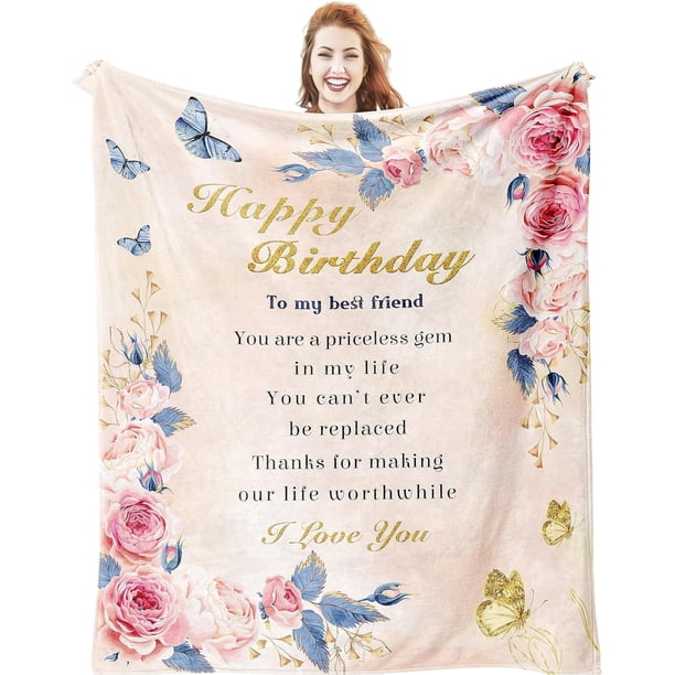 LHSHID Mom Birthday Unique Birthday Gift Blankets Gift Blanket Flannel Soft and Comfortable Anti static Bed Sofa Blanket 50x60in
