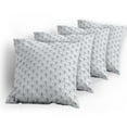thumbnail image 5 of Ambesonne Geometric Throw Pillow Cover 4 Pack, Seigaiha Pattern, 24", Cadet Blue White, 5 of 7