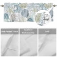 thumbnail image 5 of Curtain Valance for Windows, Summer Ocean Shell Starfish Kitchen Valances Rod Pocket Short Curtains, Coastal Watercolor Coral Window Valance for Bedroom Bathroom Living room 56x16in, 5 of 9