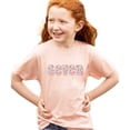 thumbnail image 4 of Seven Ink-Printed Pink Embroidered Seventh Birthday Shirt for Girls Floral Age 7 Birthday Outfit Peach Shirt Youth Medium, 4 of 5