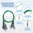 thumbnail image 3 of Uxcell Fishing Wire Leader Line, Steel Heavy Saltwater Fishing Leader Line High Strength with Rolling Swivel and Snap Green, 3 of 5