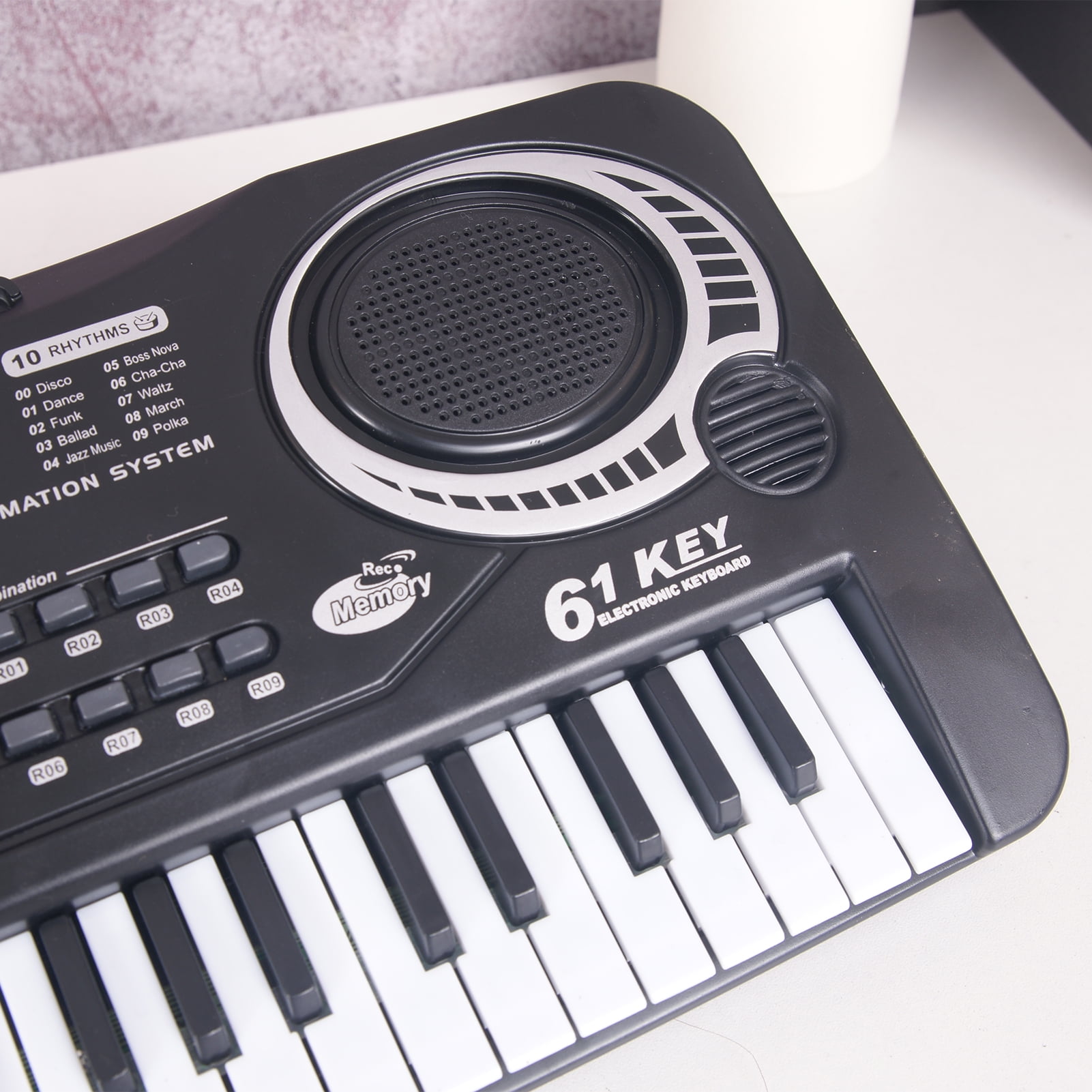 Irfora 61 Keys Black Digital Electronic Keyboard KeyBoard Electric Piano Gift Musical Instrument