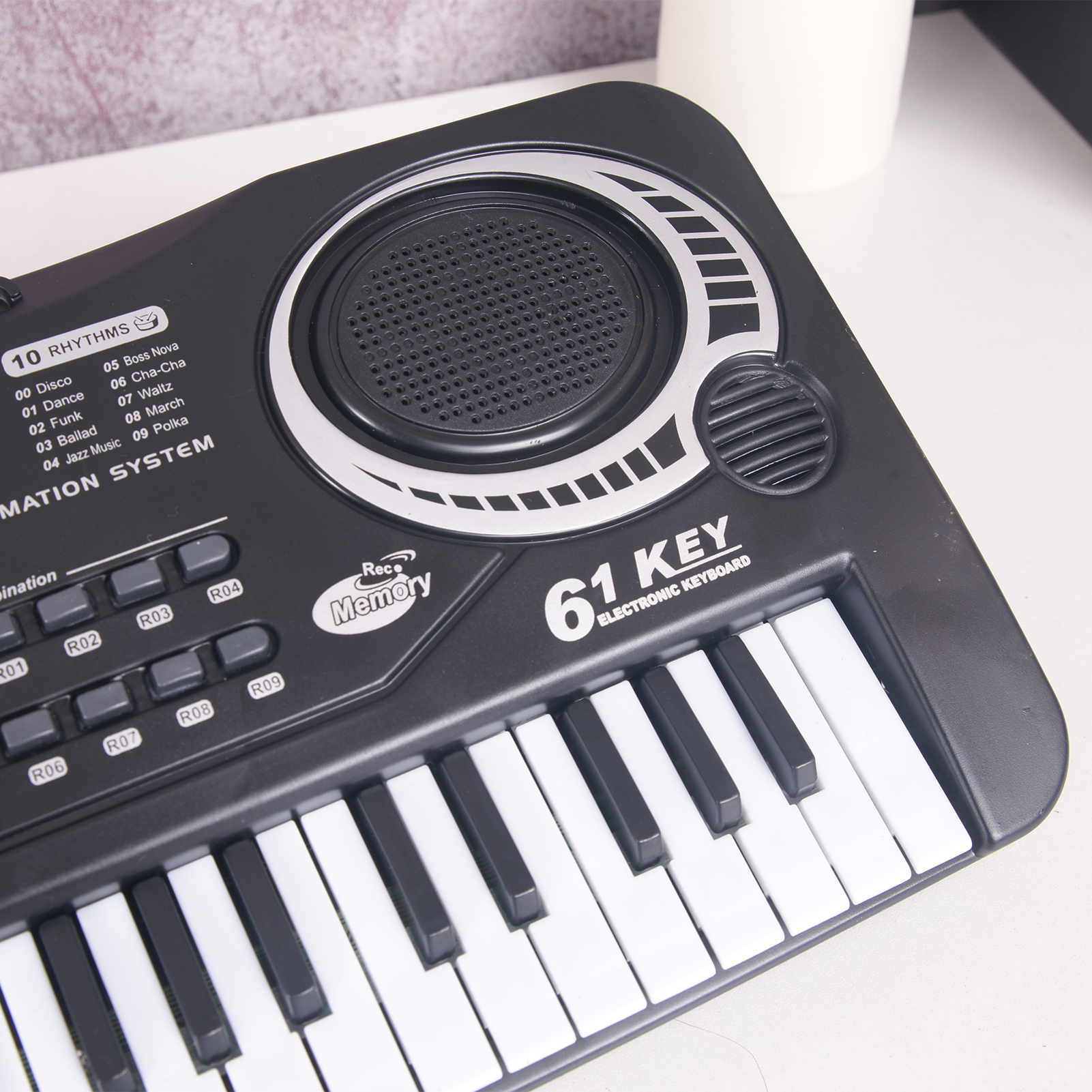Anself 61 Keys Black Digital Music Electronic Keyboard KeyBoard Electric Piano Gift Musical Instrument - image 6 of 7
