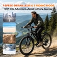 thumbnail image 2 of Electric Bike for Adults Electric Mountain bike 20MPH 40Miles, 7-Speed, 26" Tires, 2 of 6