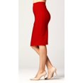 thumbnail image 3 of Conceited Women's Mia Stretch High Waist Bodycon Midi Pencil Skirt with Back Slit, 3 of 5