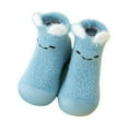 thumbnail image 4 of Odeerbi Non-Slip Slipper Socks for Baby Infant Boys Girls Thermal Cotton Prewalker Walking Shoes Toddler Autumn Winter Thickened Indoor Soft Sole Floor Shoes, 4 of 5