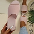 thumbnail image 4 of 1 Pair Slide Sandals Casual Non-slip Breathable Solid Color Beach Slippers for Summer, 4 of 8