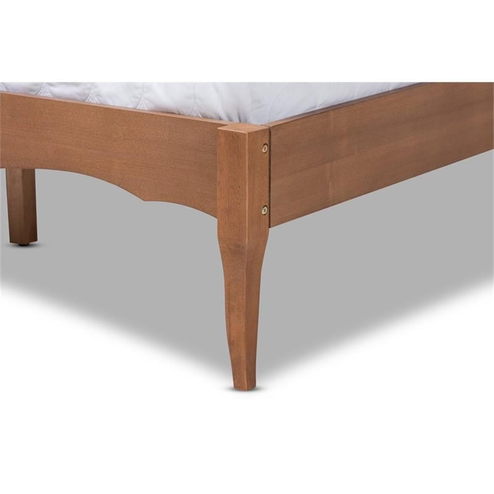 Baxton Studio Marieke King Size Ash Brown Finished Wood Platform Bed