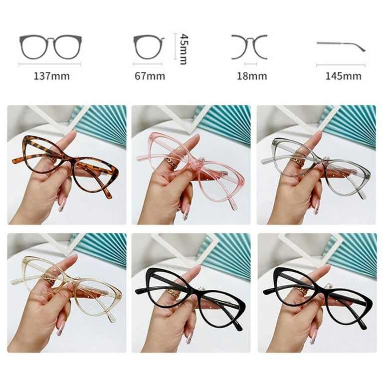 Men Women Cat Eye Anti-Blue Light Eyeglasses Clear Lens Retro Glasses Frames  New