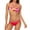 Red, variant on Aayomet Bikinis For Women Solid Swimsuit Push-Up Color Women Bikini Set Bra Lady Swimwear Beach Padded Swimwears Tankinis Set,Blue S