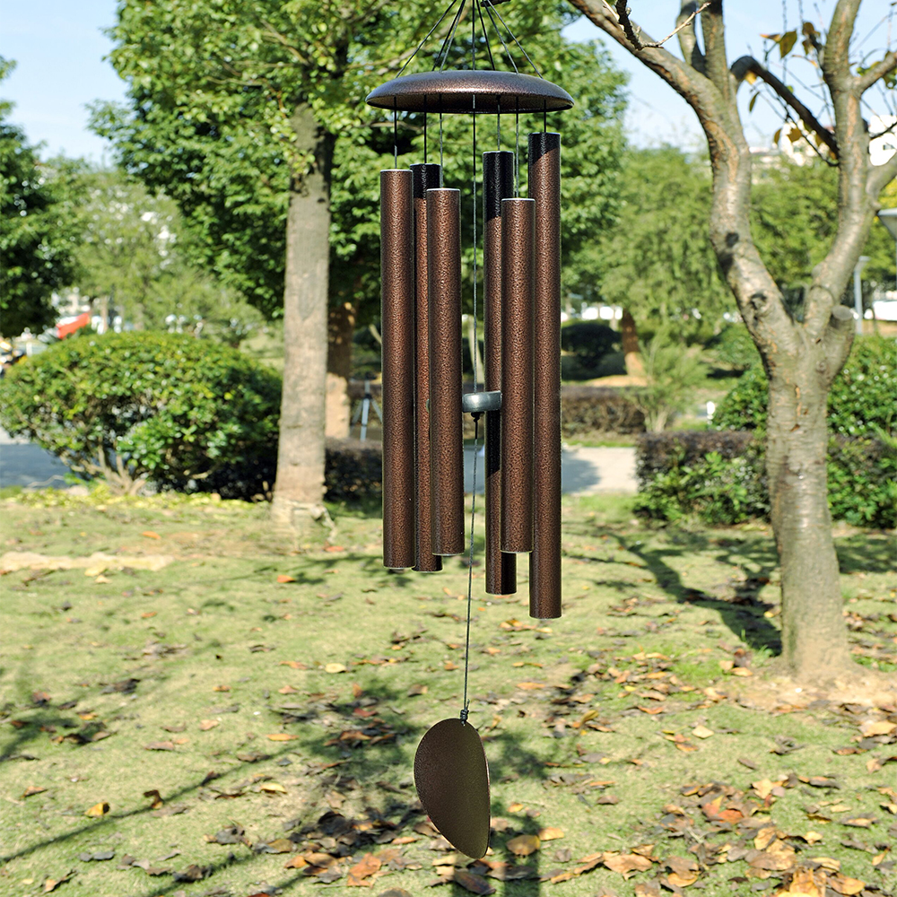 iMeshbean Large 45" Wind chimes Copper Tubes Deep Tone Resonant Bass Sound Church Bell Wind chime US