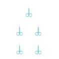 thumbnail image 1 of Vogacara Pinza para cutículas de uñas, tijeras de acero inoxidable, galvanoplastia, resistente al agua, conveniente pinza para el pelo de la nariz, azul Type2 NO2 Vogacara CBP288406, 1 of 4