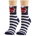thumbnail image 2 of siminsem Wool Socks for Women Winter Warm Thick Crew Cute Christmas Print Knitted Cozy Thermal Socks Vintage Style Stocking Stuffers Gifts for Her one Size Soft, Blue,One Size, 2 of 4