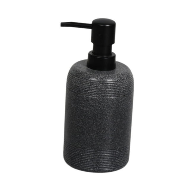 Botella de dispensador de jabón líquido de 500 ml 7.5x17 cm versátil recargable Dispensador de fluido de lavado a mano para el baño Ligera elegante Gris oscuro
