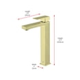 thumbnail image 2 of Elegant Kitchen & Bath FAV-1002BGD Jakob Single Hole Single Handle Bathroom Faucet, Brushed Gold, 2 of 9