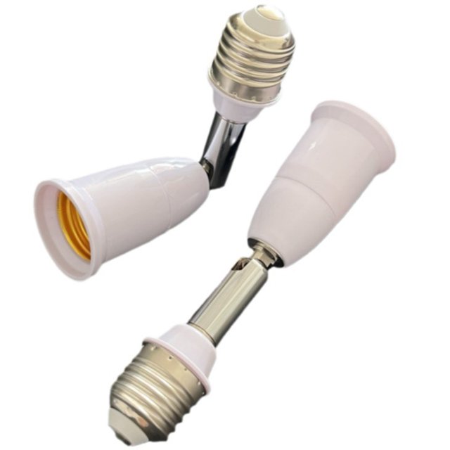 Extensor y ajustador de portalámparas E27 estándar de tamaño mediano con ajuste vertical de 90° y horizontal de 360°