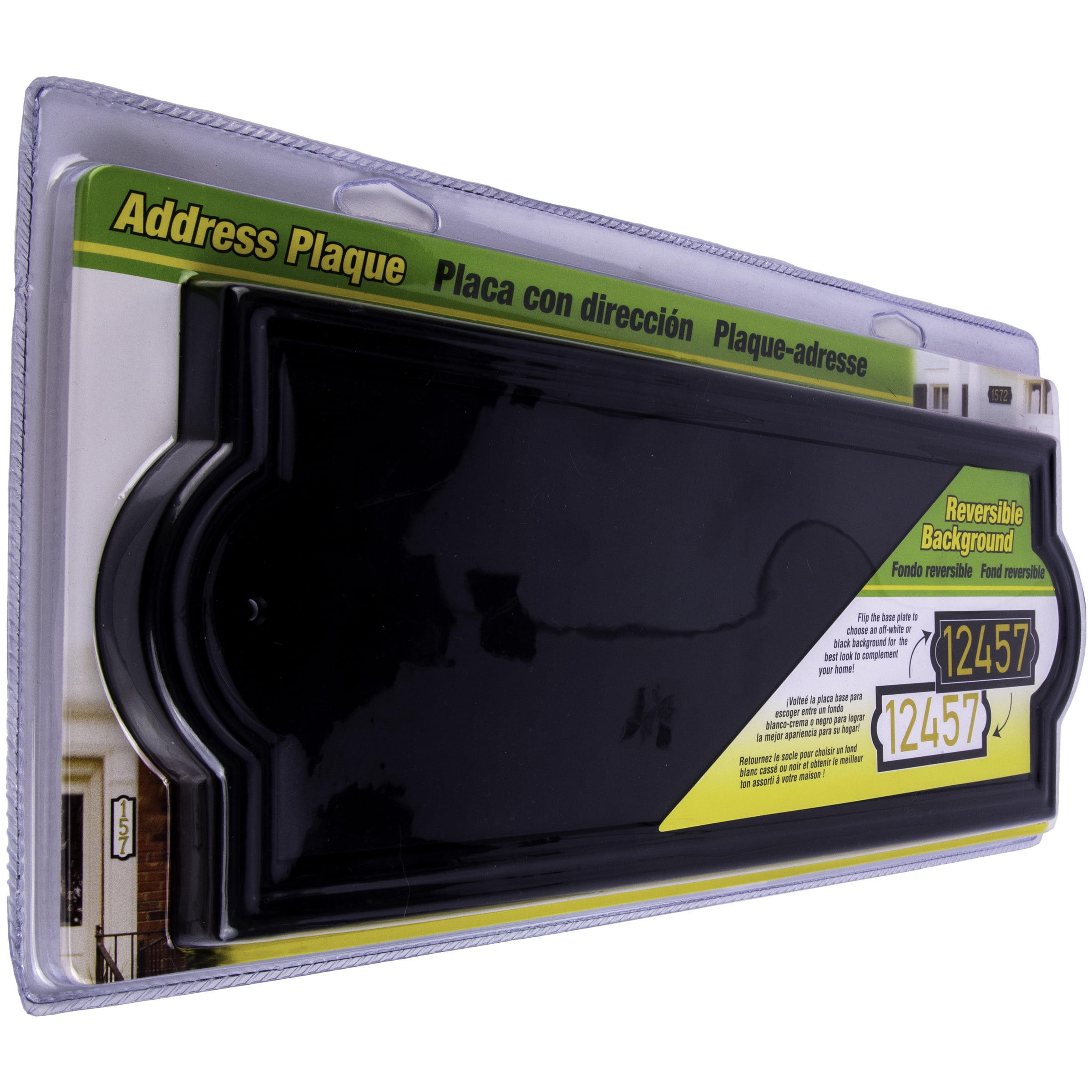 HY-KO BLACK RECTANGLE ADDRESS PLAQUE