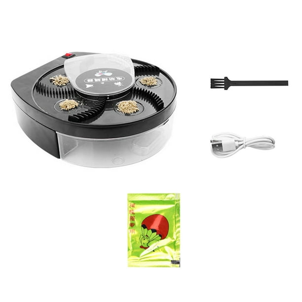 Trampa automática para moscas de interior con enchufe | Cebo de agua azucarada | Captura silenciosa para dormitorio, cocina y granja