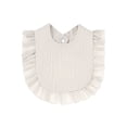 thumbnail image 1 of One opening Baby Bibs, Soft Absorbent Ruffled Solid Button Closure Washable Clothes Accessory for Girls Boys, 1 of 2