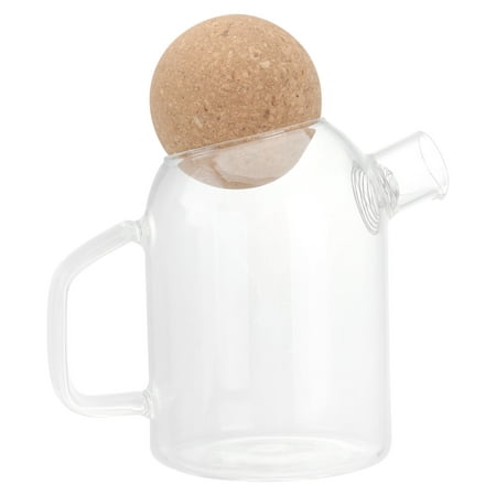 

1pc Cork Glass Tea Kettle Thick Glass Teapot Juice Jar Tea Pitcher for Home Use