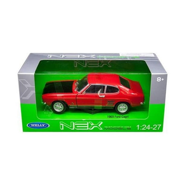Welly 24069R 1969 Ford Capri 1 par 24 - 1 par 27 Voiture Miniature - Rouge