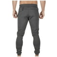 thumbnail image 3 of WREESH Men's Sweatpants Fashion Drawstring Elastic Waist Multi-Pocket Casual Length Pants Gray, 3 of 8