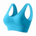 thumbnail image 2 of Qwertyu Wirefree Bras for Women Full Coverage No Underwire Everyday Bras Comfortable Wireless Jelly Bras Sky Blue M, 2 of 4