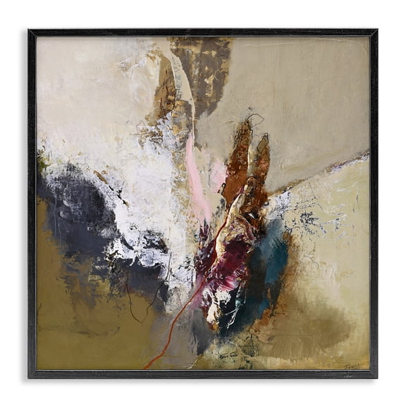 Earthy Mood Composition Black Framed Giclee Art, design by Design Fabrikken