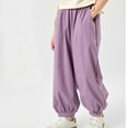 thumbnail image 4 of MAIHAN-Girls Sun Proof Pants | UPF 50+ Quick-Dry Lightweight Summer Trousers for Kids | Loose Fit Elastic Waist for Outdoor Play | Comfortable Beach Hiking Wear(Purple,5-6Years), 4 of 4