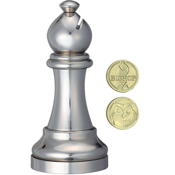 Cast Chess Bishop Silver - Hanayama Metal Puzzle