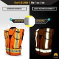 thumbnail image 3 of KwikSafety (Charlotte, NC) GODFATHER Safety Vest (Cushioned Collar) Class 2 ANSI OSHA High Visibility 9 Pockets Reflective Tape Heavy Duty Zipper Mesh HiVis Construction Surveyor Men | Orange Small, 3 of 6