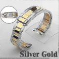 thumbnail image 1 of Watch Bracelet For Rolex Men - Fine Tuning Pull Button Clasp Strap, Stainless Steel Watch Band Chain, 1 of 3