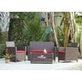 thumbnail image 2 of COSCO Outdoor Living 4 Piece Malmo Resin Wicker Patio Deep Seating Conversation Set, Multiple Colors, 2 of 8
