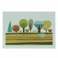 thumbnail image 1 of Urban Cutting Board, Illustration of Flat Park Elements in the City as Trees Roots Bench Soil and Water, Decorative Tempered Glass Cutting and Serving Board, Small Size, Multicolor, by Ambesonne, 1 of 1
