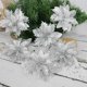 thumbnail image 2 of Flores artificiales de 5 piezas con purpurina, adornos de árbol de Navidad para el hogar, boda, Día de San Valentín, 2 of 4