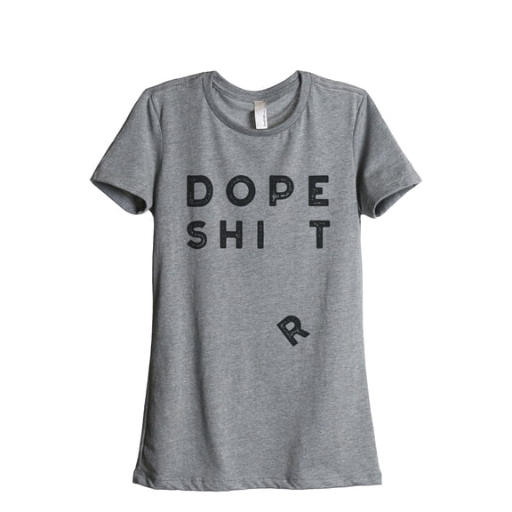 Thread Tank Dope Shirt Women's Relaxed Crewneck T-Shirt Tee Heather Grey Small