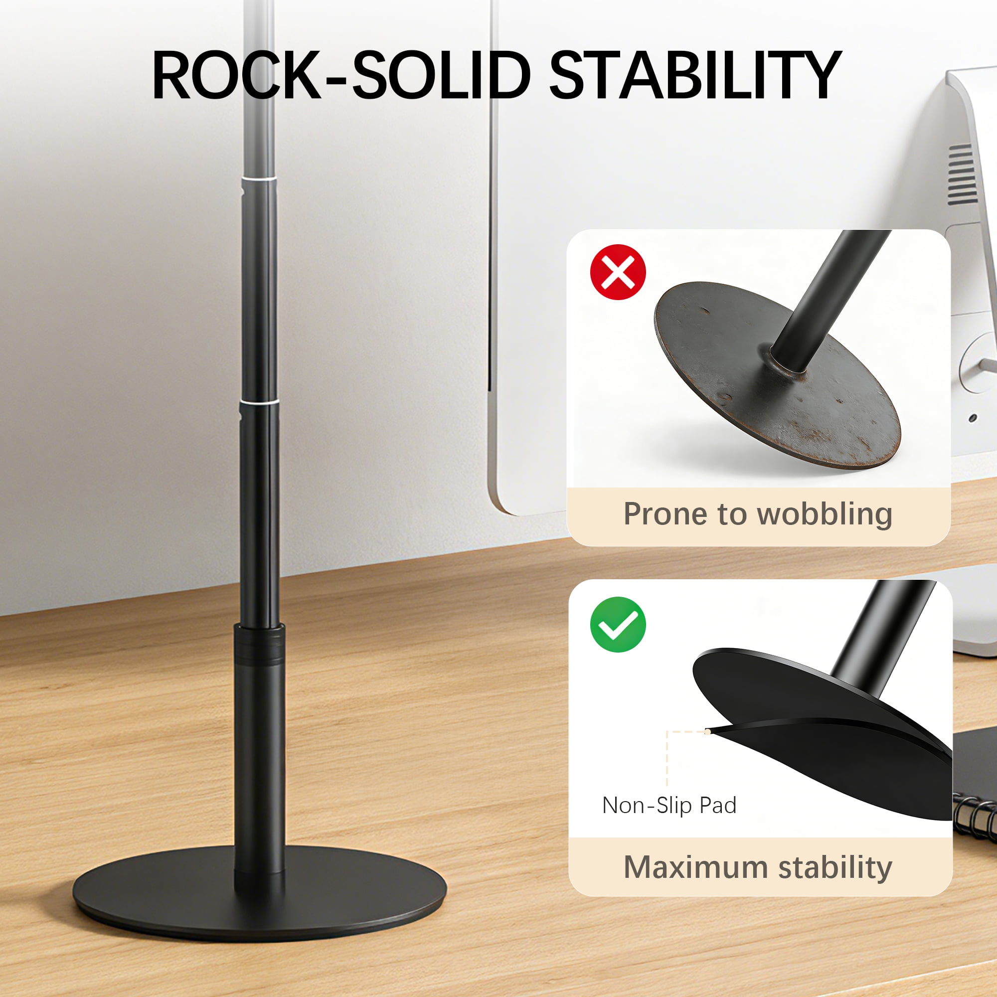 InnoGear 31" Webcam Stand with Phone Holder Telescopic Web Cam Mount Vlogging Stick for Logitech Webcam C920 C615 C920x C922 C930e C920S C960 BRIO 4K NexiGo N60 and Others