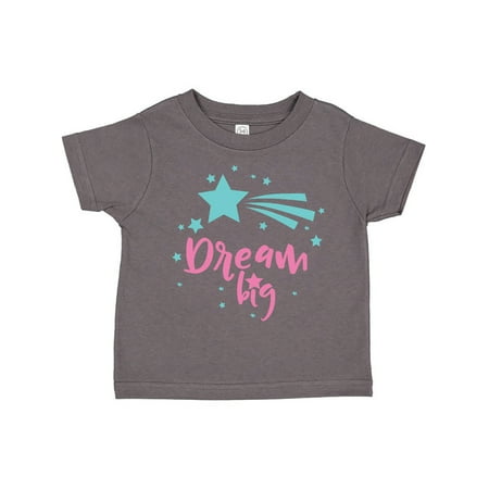 

Inktastic Dream Big Shooting Star Wish - Pink Blue Gift Toddler Boy or Toddler Girl T-Shirt