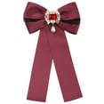 thumbnail image 1 of INSPIRE CHIC Women's Bow Brooch Bowknot Costume Elegant Bow Tie with Beads Talla Única Rojo, 1 of 4