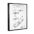 thumbnail image 3 of Stupell Industries Detailed Airplane Diagram Graphic Art Jet Black Floating Framed Canvas Print Wall Art, Design by Karl Hronek, 3 of 6