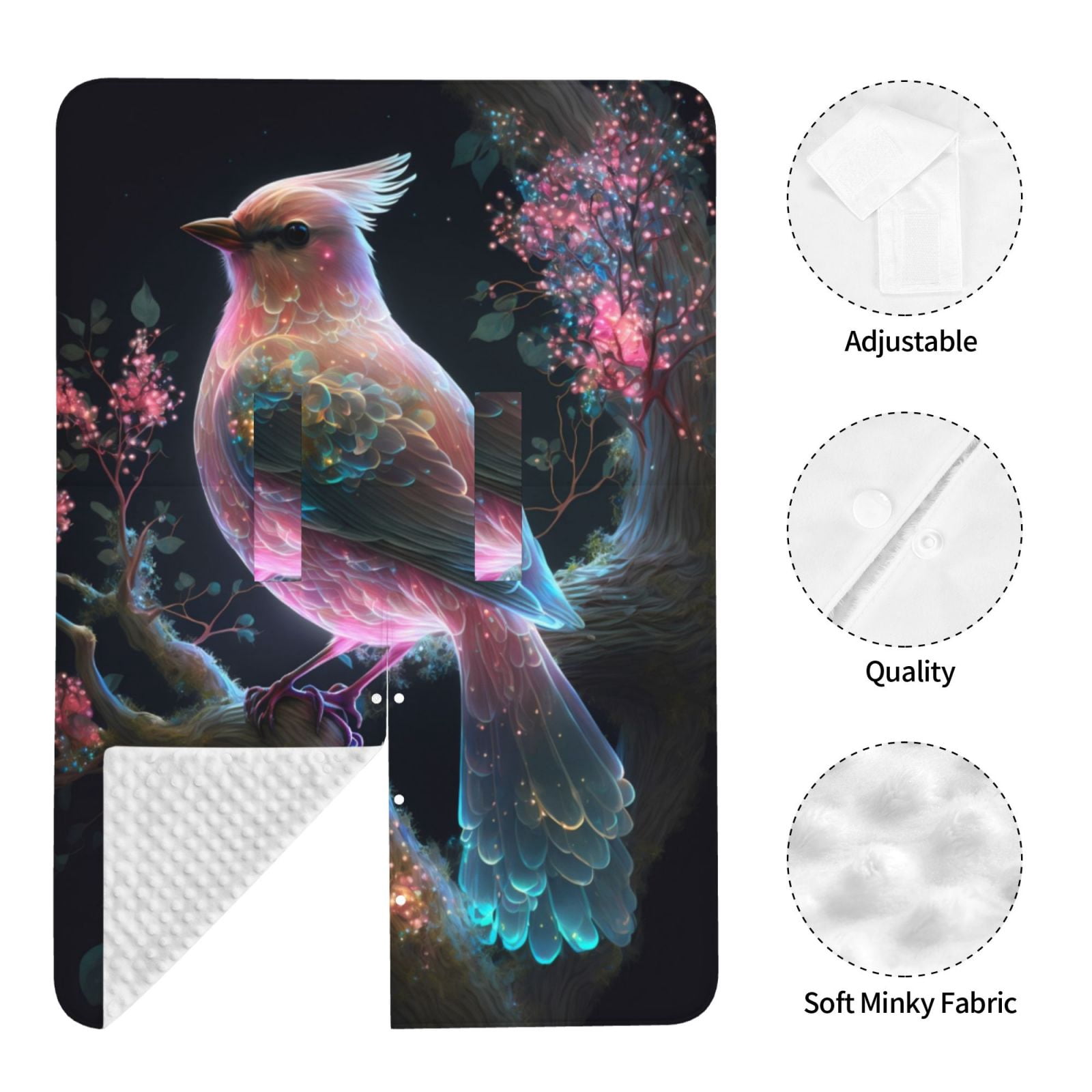 Naloa Bird 3 Baby Car Seat Cover, Breathable Baby Carrier Cover, Multiuse Baby Carrier Cover & Nursing Breastfeeding Cover