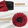 thumbnail image 4 of GFDYREE Satin Bonnet Sleep Bonnet Cap - Extra Large, Double Layer, Reversible, Adjustable Satin Cap for Sleeping Hair Bonnet(X-Large，winered), 4 of 6