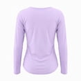 thumbnail image 5 of Stamzod Long Sleeve Shirts for Women U-Neck Slim Fitted Tops Casual Base Layer Undershirts Fall Fashion, 5 of 10