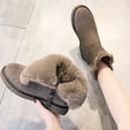 thumbnail image 3 of Botas de nieve cálidas de terciopelo de invierno Botas de mujer Botas Martin de estilo británico Botines planos, 3 of 6