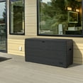 thumbnail image 4 of DuraMax Outdoor Weather-Resistant 71 Gallon Plastic Resin Deck Box, Gray, 4 of 12