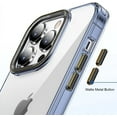 thumbnail image 3 of Compatible with iPhone Case,Clear Matte Metal Camera Lens Button Bumper Protection Shock Absorbing Corner Soft Shockproof Cover Phone Case (Black,iPhone 13 Pro Max), 3 of 7
