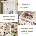 thumbnail image 4 of Makeup Vanity with Openable Mirror and Charging Station, Vanity Desk with Lights and 4 Drawers, Dressing Table with Storage Shelves, Hooks, Hidden Space, 4 of 6